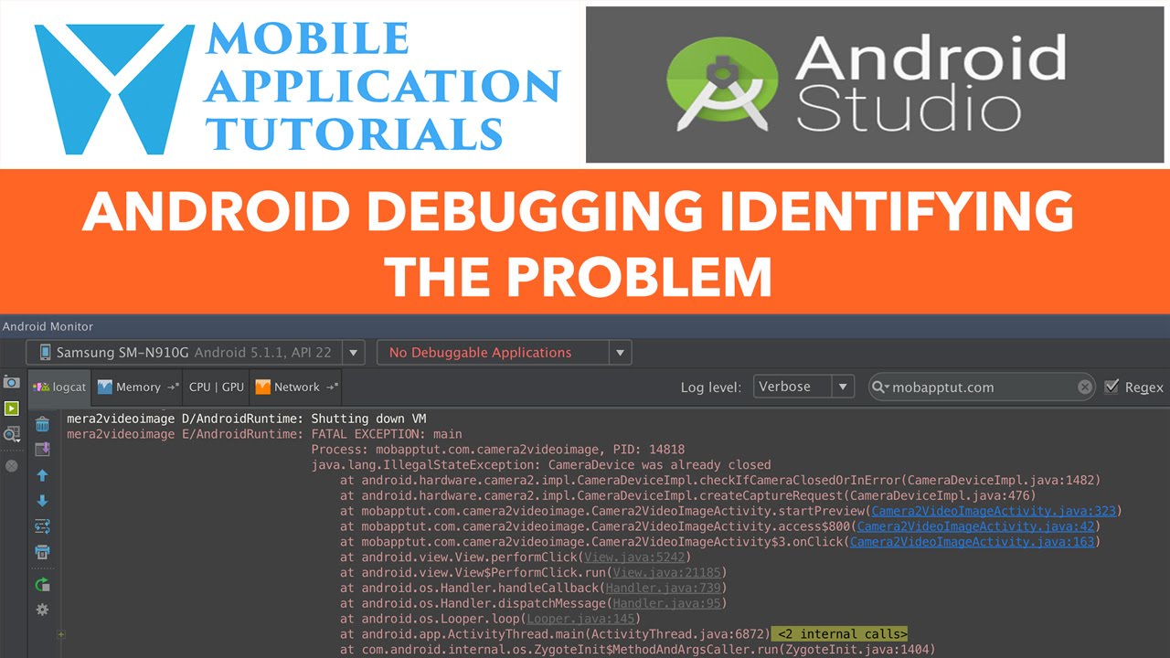 android studio debugging red r